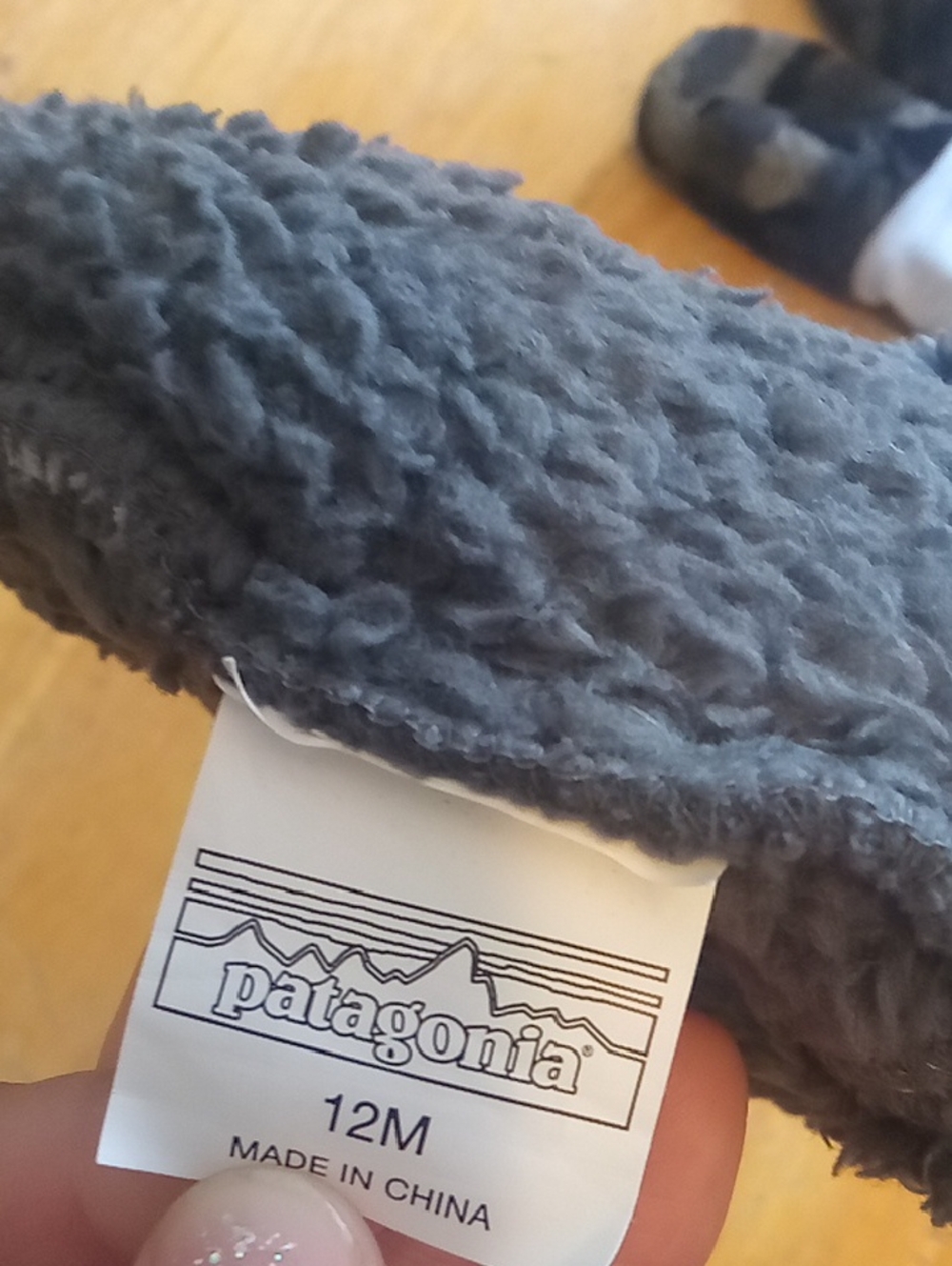 Patagonia Kids Fuzzy Bear Ear Beanie - Gray - Picture 3 of 5